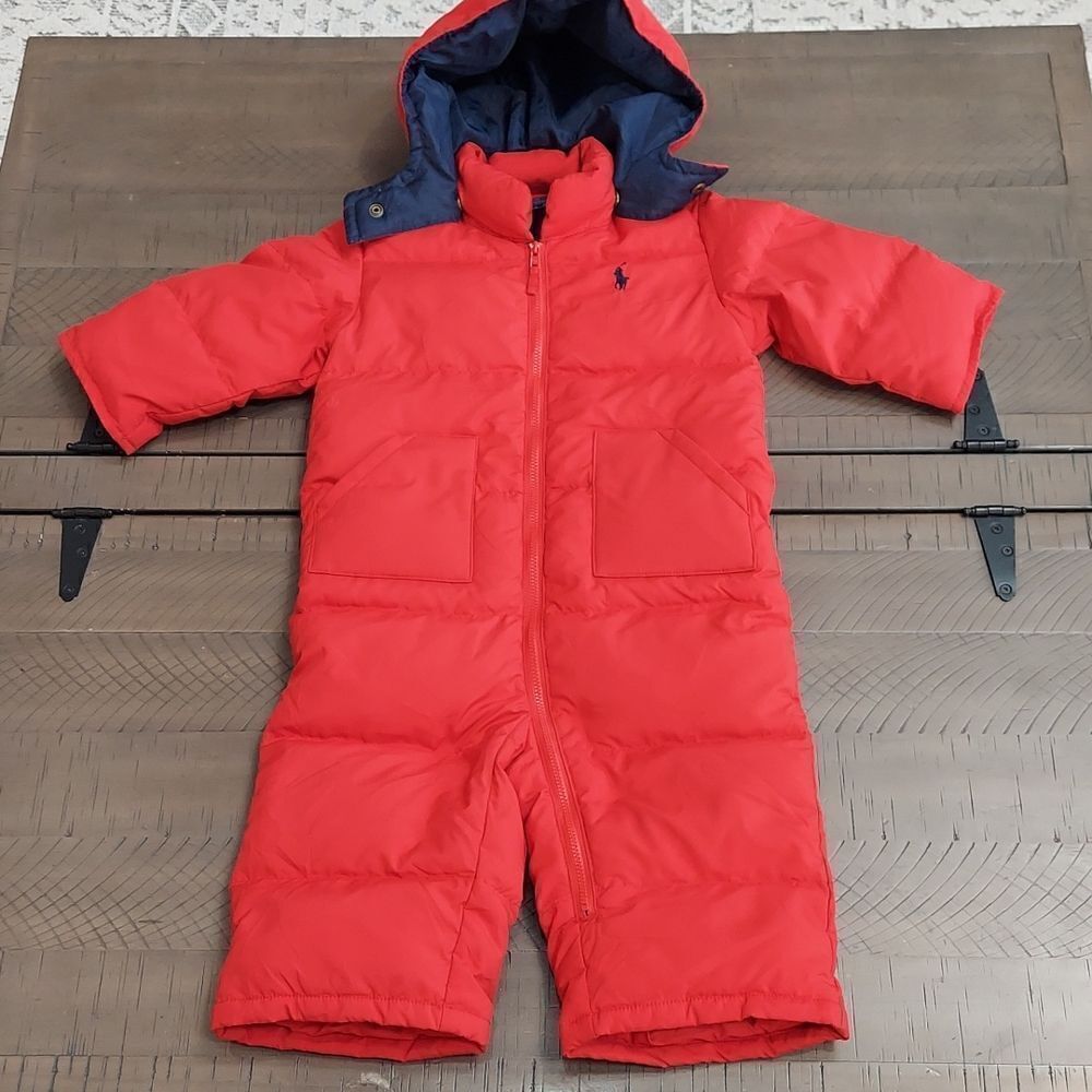 Polo Ralph Lauren Red Toddler Snowsuit Sz 12M
